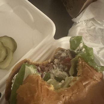 Rodeo Goat - Nanny Goat burger...sorry, couldnt wait to take a bite. - Burgers Near Me - Houston, Texas