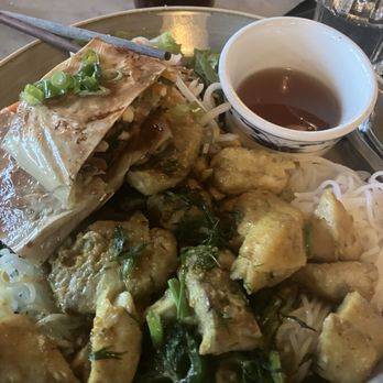 Ba Bar - Bún Chả Cá Lã Vọng    Wild Local Rockfish, crispy imperial roll, dill, shrimp sauce, turmeric. - Vietnamese Near Me - Seattle, Washington