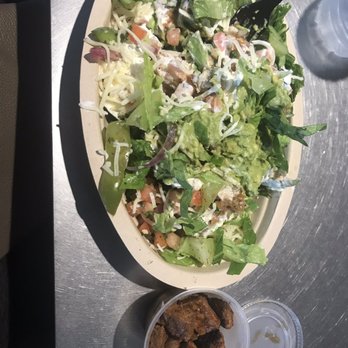 Chipotle Mexican Grill - My steak bowl where they forgot the steak and gave me this on the side instead. - Fast Food Near Me - Parsippany, New Jersey Chipotle Mexican Grill - My steak bowl where they forgot the steak and gave me this on the side instead. - Fast Food Near Me - Parsippany, New Jersey