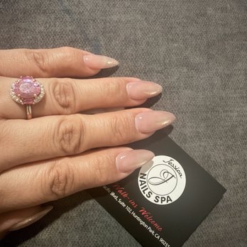 Jessica Nails Spa - Médium almond - Gel X - color 121 nude/ cat eye  By Jessica - Nail Salons Near Me - Huntington Park, California