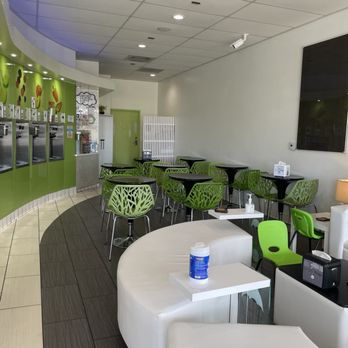 Go Go Froyo - Look how comfy is there couch. And sooo clean. Sanitizer everywhere! - Ice Cream & Frozen Yogurt Near Me - Artesia, California
