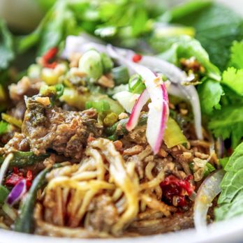 LSXO - Lamb Satay, egg noodle, mustard green - Vietnamese Near Me - Huntington Beach, California LSXO - Lamb Satay, egg noodle, mustard green - Vietnamese Near Me - Huntington Beach, California