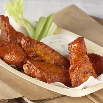 Figaro's Pizza - a platter of wings and celery - Pizza Near Me - Creswell, Oregon