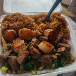 Osaka Hibachi & Sushi - My first night the steak and scallops