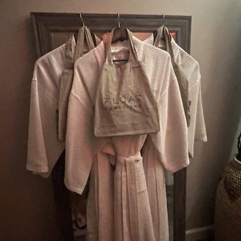 Float Forty One - Robes they supply in each room - Float Spa Near Me - West hartford, Connecticut