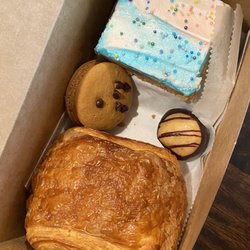 The Sweet Praxis - Macaron, peanut butter buckeye, cotton candy brownie, & pain au chocolat