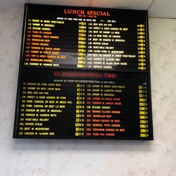 East China - Menu- includes combos