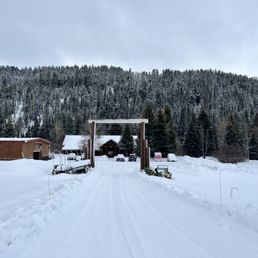 Entry to paradise. Rent some snow shoes while you're here!