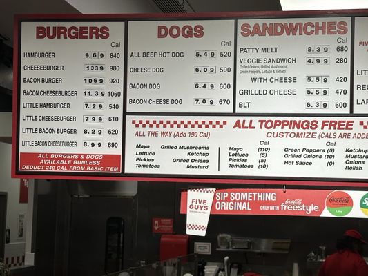 Menu photo 1 Five Guys Florence, KY