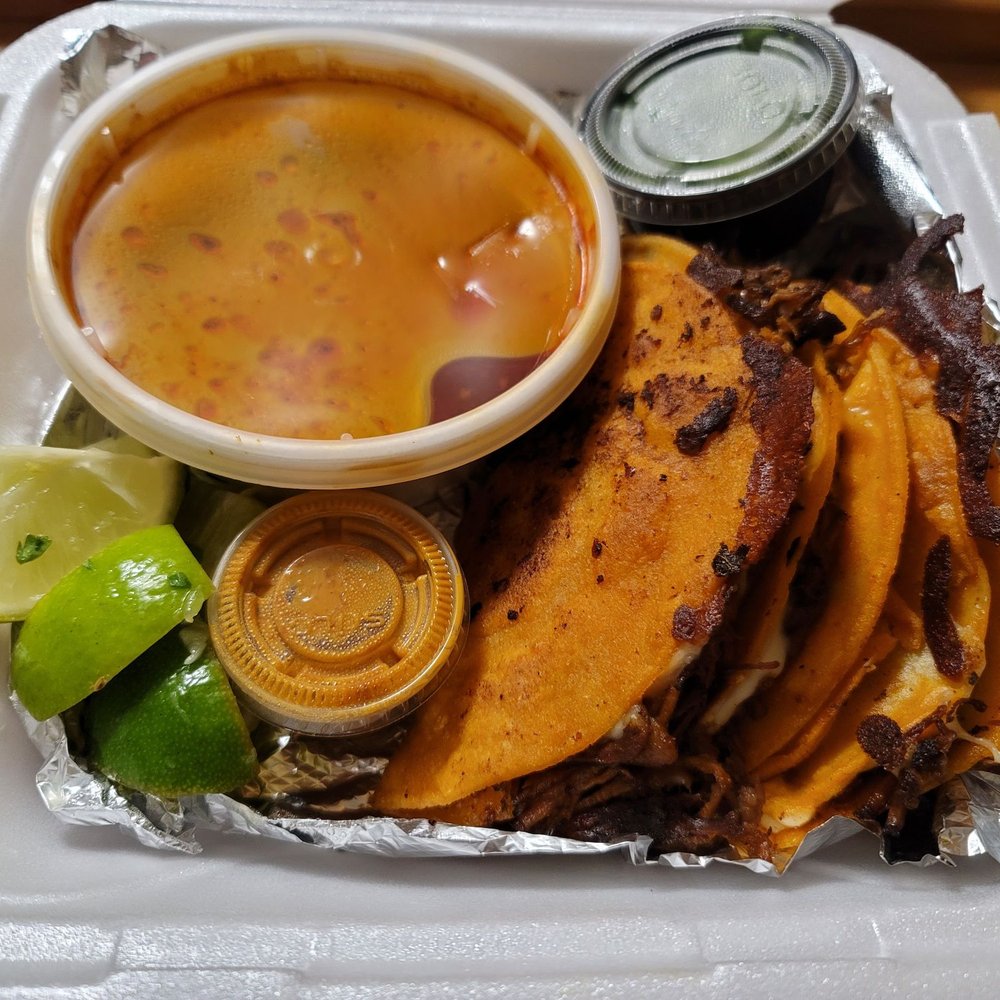 Queso birria (Fri & Sat only) comes 3 to an order Queso birria (Fri & Sat only) comes 3 to an order