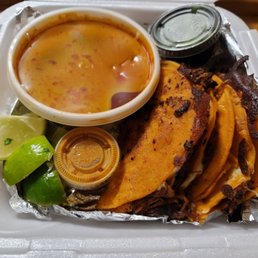 Queso birria (Fri & Sat only) comes 3 to an order Queso birria (Fri & Sat only) comes 3 to an order