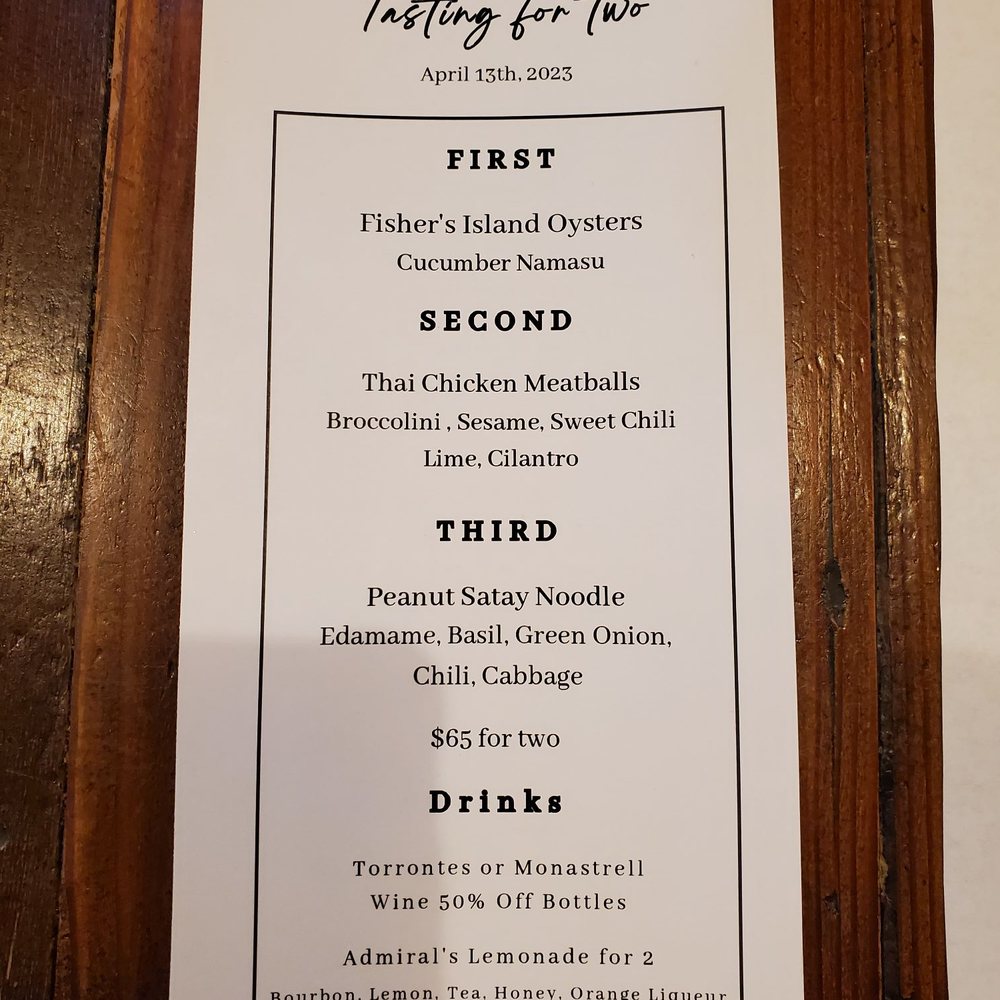 Whitecrest Eatery - Tasting for Two menu - New American Near Me - Stonington, Connecticut Whitecrest Eatery - Tasting for Two menu - New American Near Me - Stonington, Connecticut