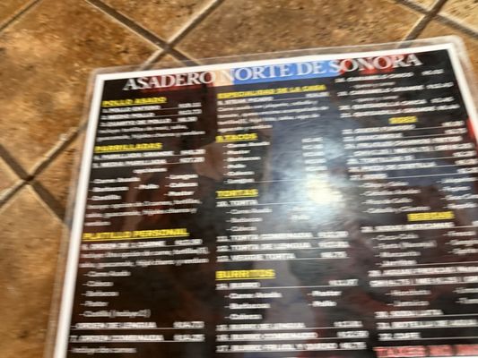 Menu photo 2 Asadero Norte De Sonora Phoenix, AZ Menu photo 2 Asadero Norte De Sonora Phoenix, AZ