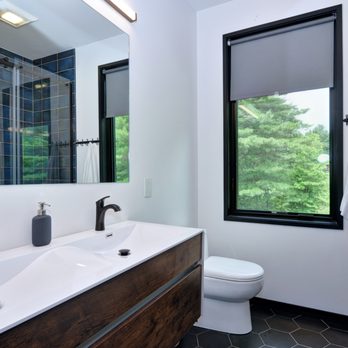 Main Street Renovations - a bathroom with two sinks and a toilet - General Contractors Near Me - Carnegie, Pennsylvania