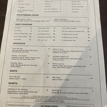 Thrive - Menu - Cocktail Bars Near Me - Orlando, Florida Thrive - Menu - Cocktail Bars Near Me - Orlando, Florida