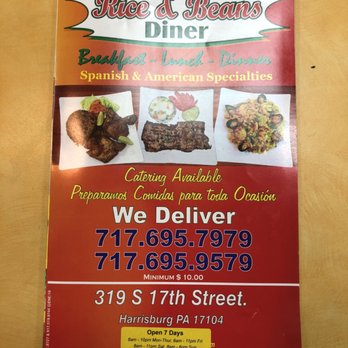 Rice and Beans Diner - Menu - Spanish Near Me - Harrisburg, Pennsylvania