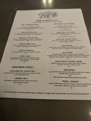 Menu photo 1 Some Random Bar Seattle, WA