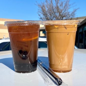 Kamurocho - Lemon black tea and oatmilk honeycomb latte - Shaved Ice Near Me - Pleasanton, California