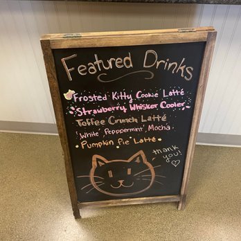 Black Forest Cat Cafe - I got the toffee crunch! Amazing! - Themed Cafes Near Me - Fort Wayne, Indiana