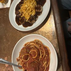 Rossilli's - Veal saltimbocca and Bucatini & Meatballs