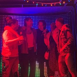 Making new friends on the karaoke stage Making new friends on the karaoke stage
