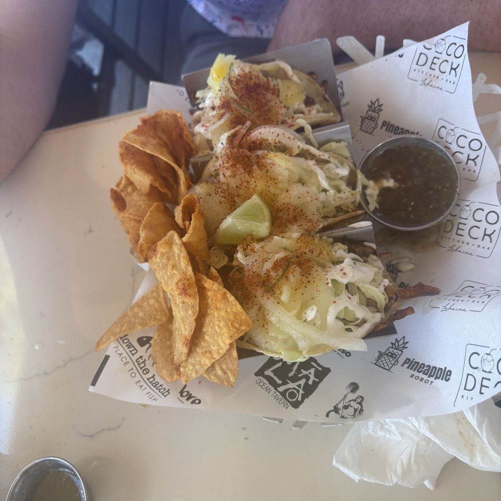 Coco Deck - Fish tacos - Mexican Near Me - Lahaina, Hawaii