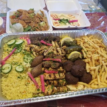 Yala Kol Express - Rossford - Platter for 6, a ton of food! - Mediterranean Near Me - Perrysburg, Ohio