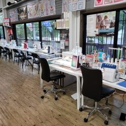 Sewendipitous - SewEndipitous Interior Photo - 5000+ sqft of shopping and classroom space.  4000+ bolts of fabric and precuts.
