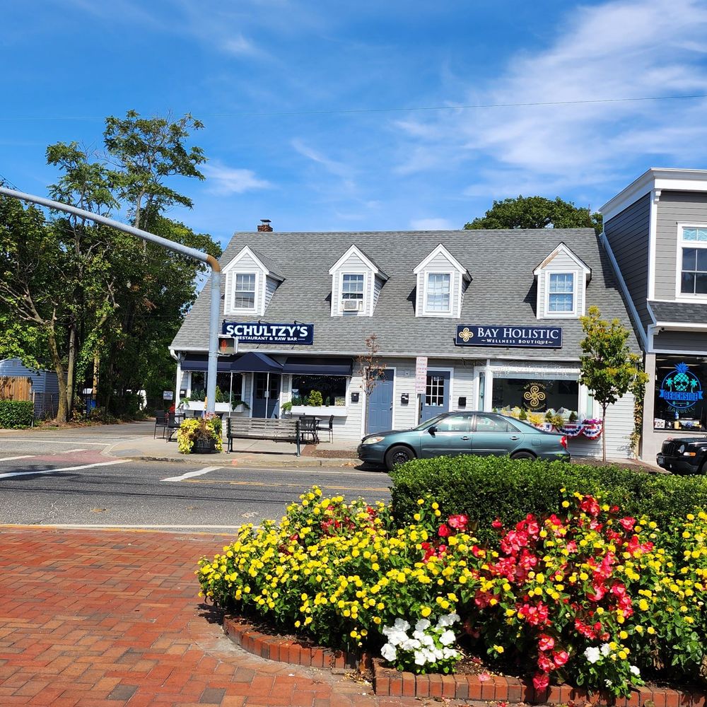 Schultzy's Restaurant - The front of the restaurant across Bayville Ave - Seafood Near Me - Bayville, New York
