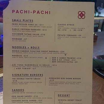 Pachi Pachi - Menu - Cocktail Bars Near Me - Las Vegas, Nevada Pachi Pachi - Menu - Cocktail Bars Near Me - Las Vegas, Nevada