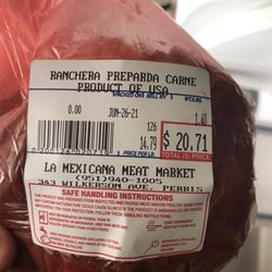 La Mexicana Market - $14.79/lb carne asada. Just ripping people off!