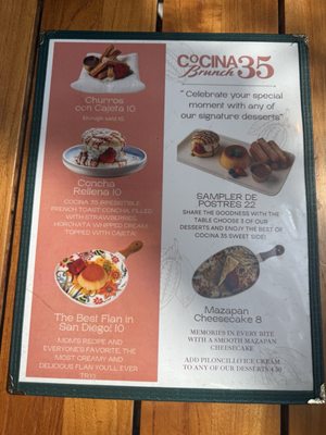 Menu photo 1 Cocina 35 San Diego, CA