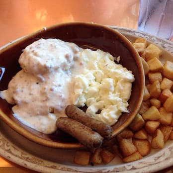 Another Broken Egg Cafe - Classic Biscuit & Gravy with Scrambled Egg Whites, Turkey Sausage, and Breakfast Potatoes - Breakfast & Brunch Near Me - Huntsville, Alabama Another Broken Egg Cafe - Classic Biscuit & Gravy with Scrambled Egg Whites, Turkey Sausage, and Breakfast Potatoes - Breakfast & Brunch Near Me - Huntsville, Alabama