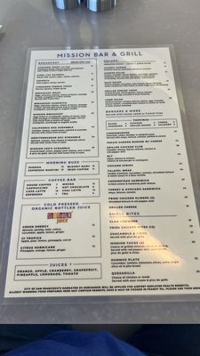 Menu photo 2 Mission Bar & Grill San Francisco, CA