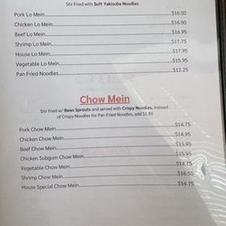 Szechuan Chinese Restaurant - Menu 6/8/24