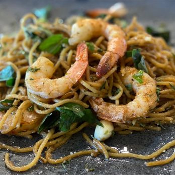 Basil & Sprout - A11. Shrimp Garlic Noodle + added fresh basil, hot chili oil & fish sauce. Perfection Get it :)... - Vietnamese Near Me - Pensacola, Florida Basil & Sprout - A11. Shrimp Garlic Noodle + added fresh basil, hot chili oil & fish sauce. Perfection Get it :)... - Vietnamese Near Me - Pensacola, Florida