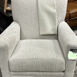 Showroom chair with my fabric selection draped over it. Showroom chair with my fabric selection draped over it.