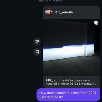818 Retrofits - Instagram messages - Auto Customization Near Me - Los Angeles, California