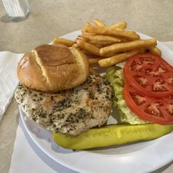 Grecian Garden Café - Grilled Chicken sandwich.