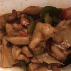 Chinees Restaurant Asian Delights - Chicken with chasew nutt , inside with the paprika , bamboo shoots more spicy But delicious too