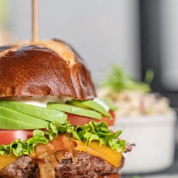 Main Street Pub - California Burger with Pasta Salad