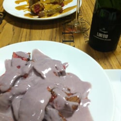 Tagliata con gorgonzola e san giovese