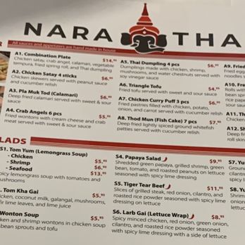 Nara Thai - menu - Thai Near Me - Cypress, Texas Nara Thai - menu - Thai Near Me - Cypress, Texas