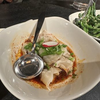 Din Soup Dumplings - Spicy B16. Pork and Vegetable Wontons in Spicy Peanut - Dim Sum Near Me - Brooklyn, New York