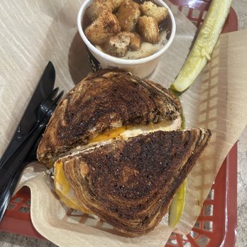 The Brown Bag Bistro - Turkey Rueben with French onion soup. - Sandwiches Near Me - Alton, Illinois