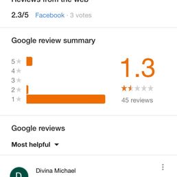 Horrible reviews on google, too.