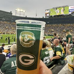 Lambeau Field - Leinenkugels on tap. Best $450 I ever spent- just kidding it was $350
