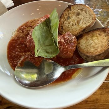 Zeneli Pizzeria  - Meatballs with fresh basil and some house made toast. - Pizza Near Me - New Haven, Connecticut