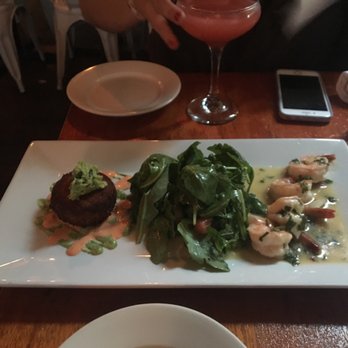 Corner Social - Crab cake and shrimp salad !!! Looks great!! - New American Near Me - New York, New York