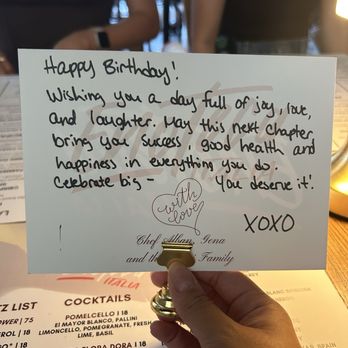 Enoteca Italia - Birthday card - Italian Near Me - Dallas, Texas Enoteca Italia - Birthday card - Italian Near Me - Dallas, Texas